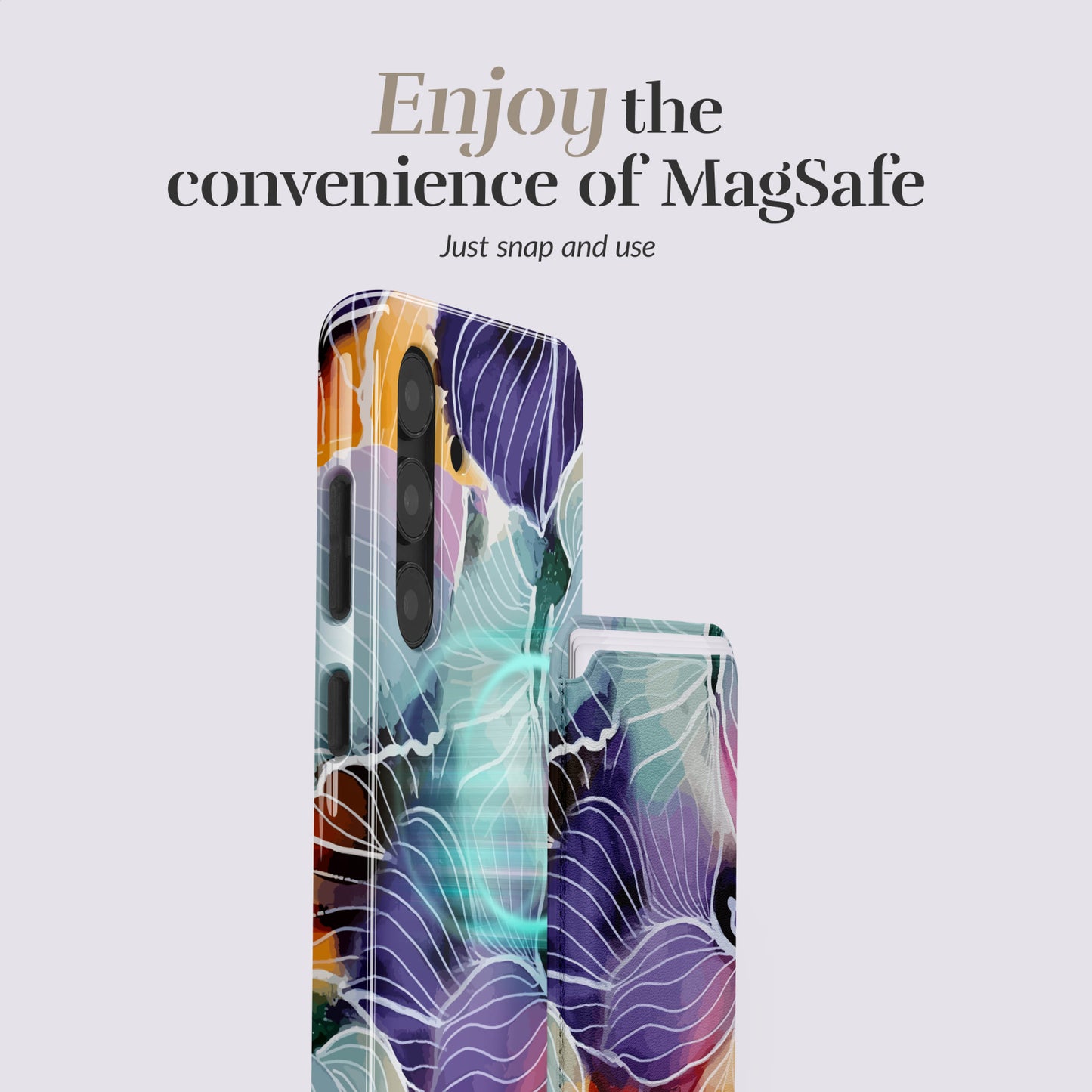 MIO Flowers Magsafe Compatible Card Holder