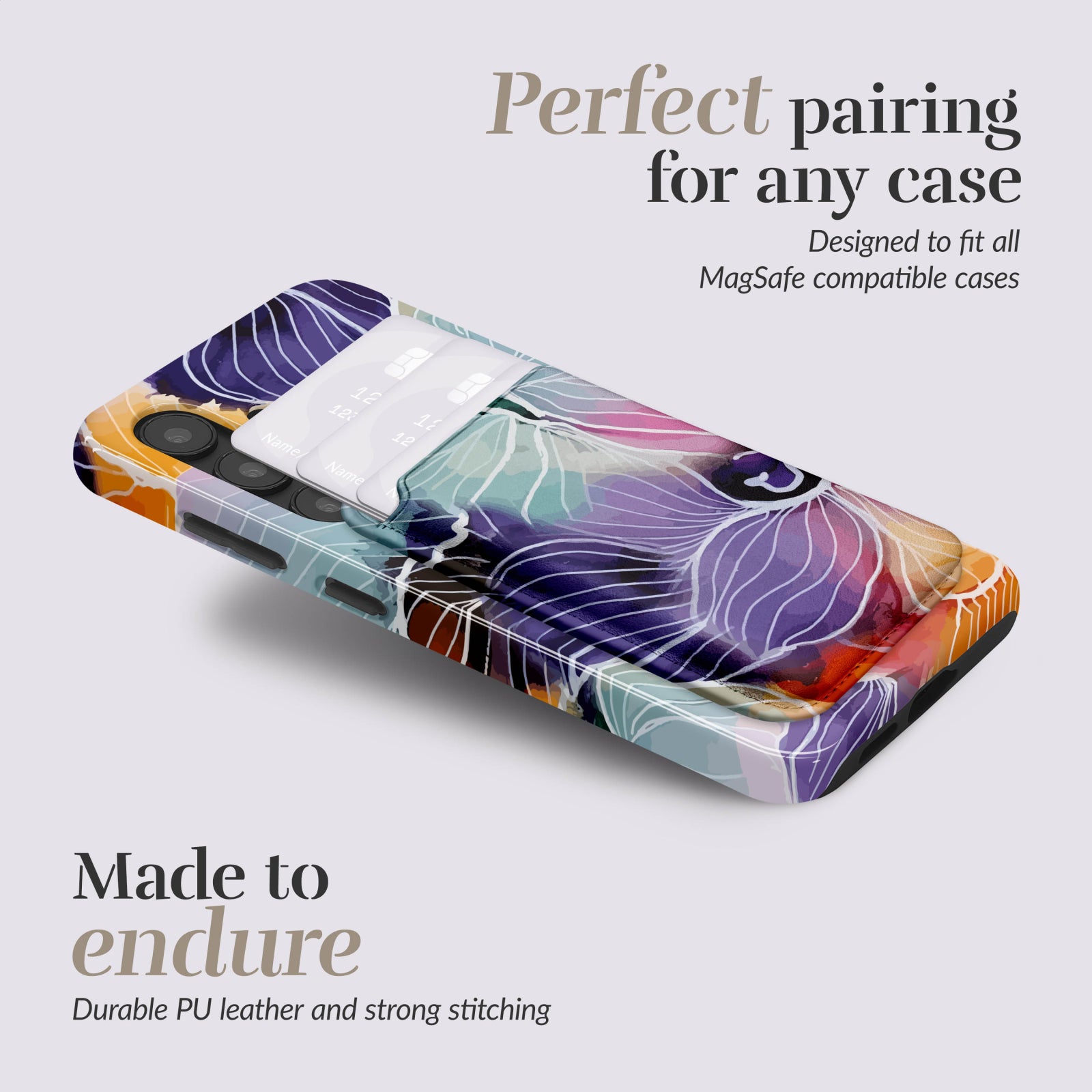 MIO Flowers Magsafe Compatible Card Holder