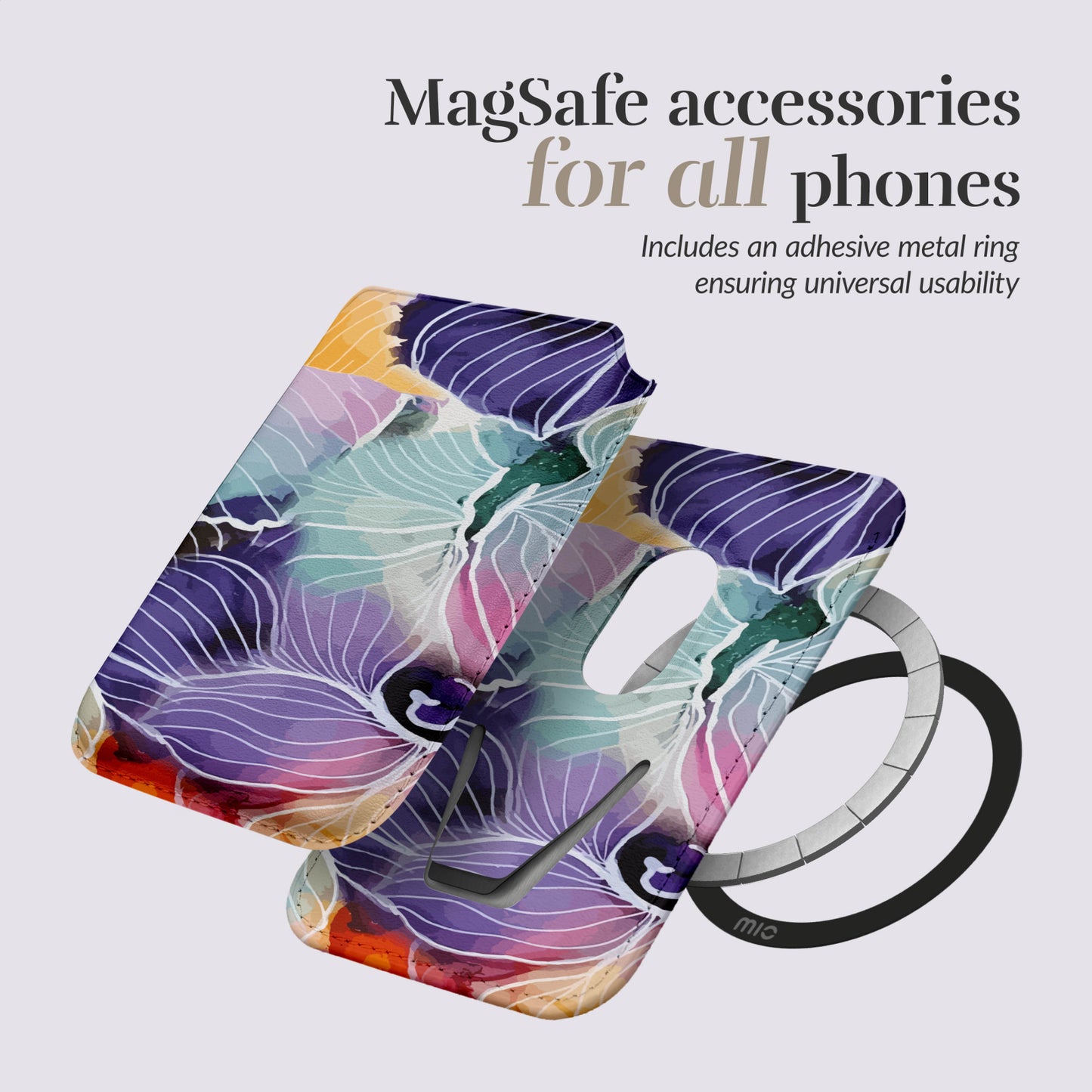 MIO Flowers Magsafe Compatible Card Holder