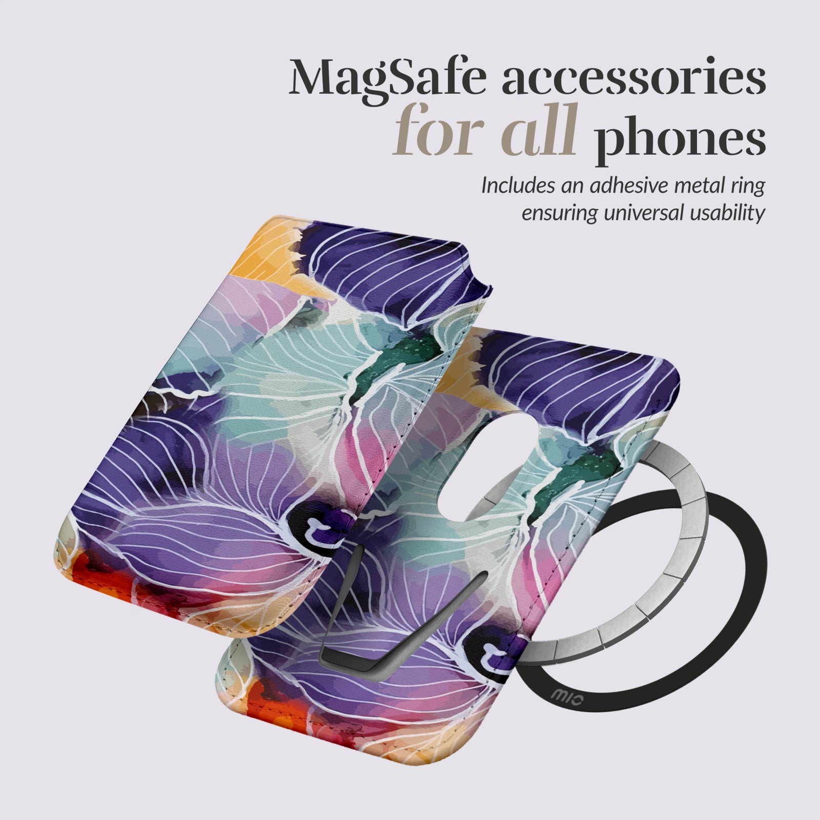 MIO Flowers Magsafe Compatible Card Holder