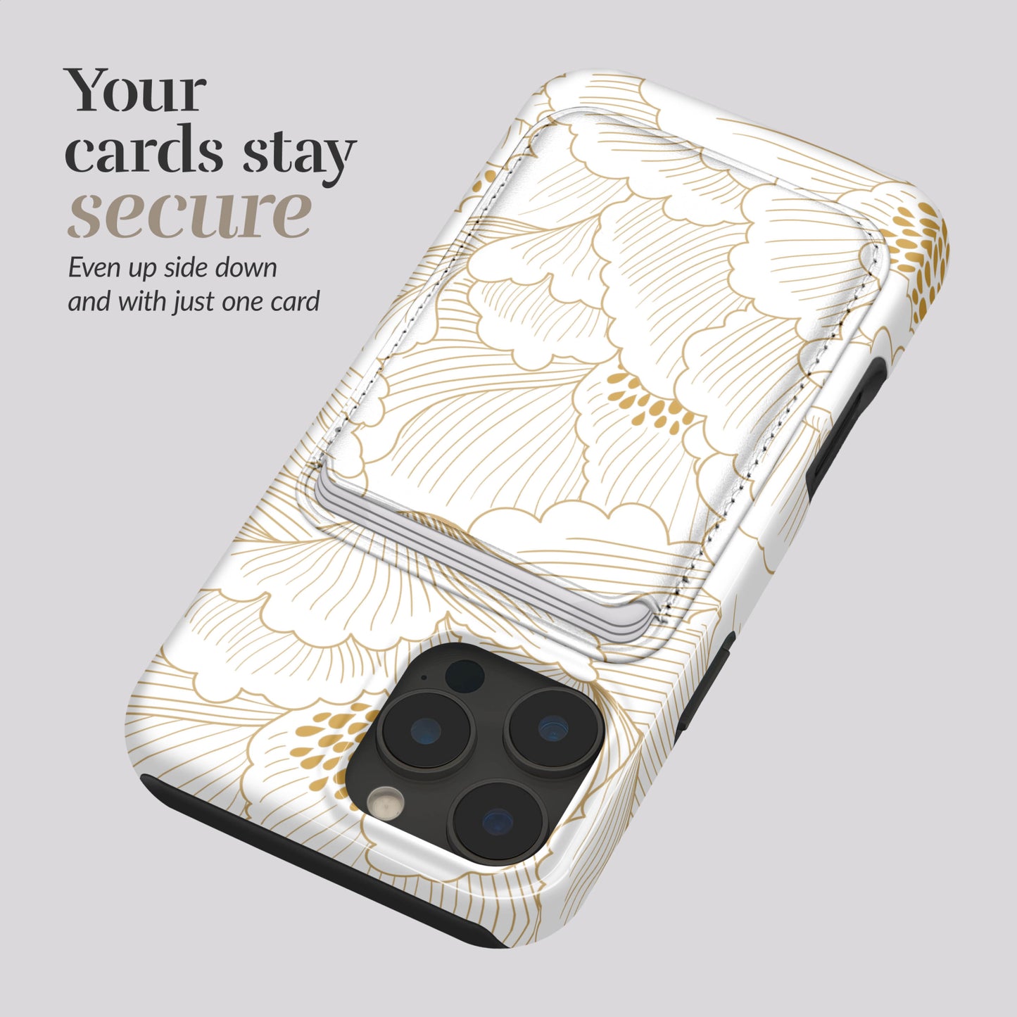 MIO White Roses Magsafe Compatible Card Holder