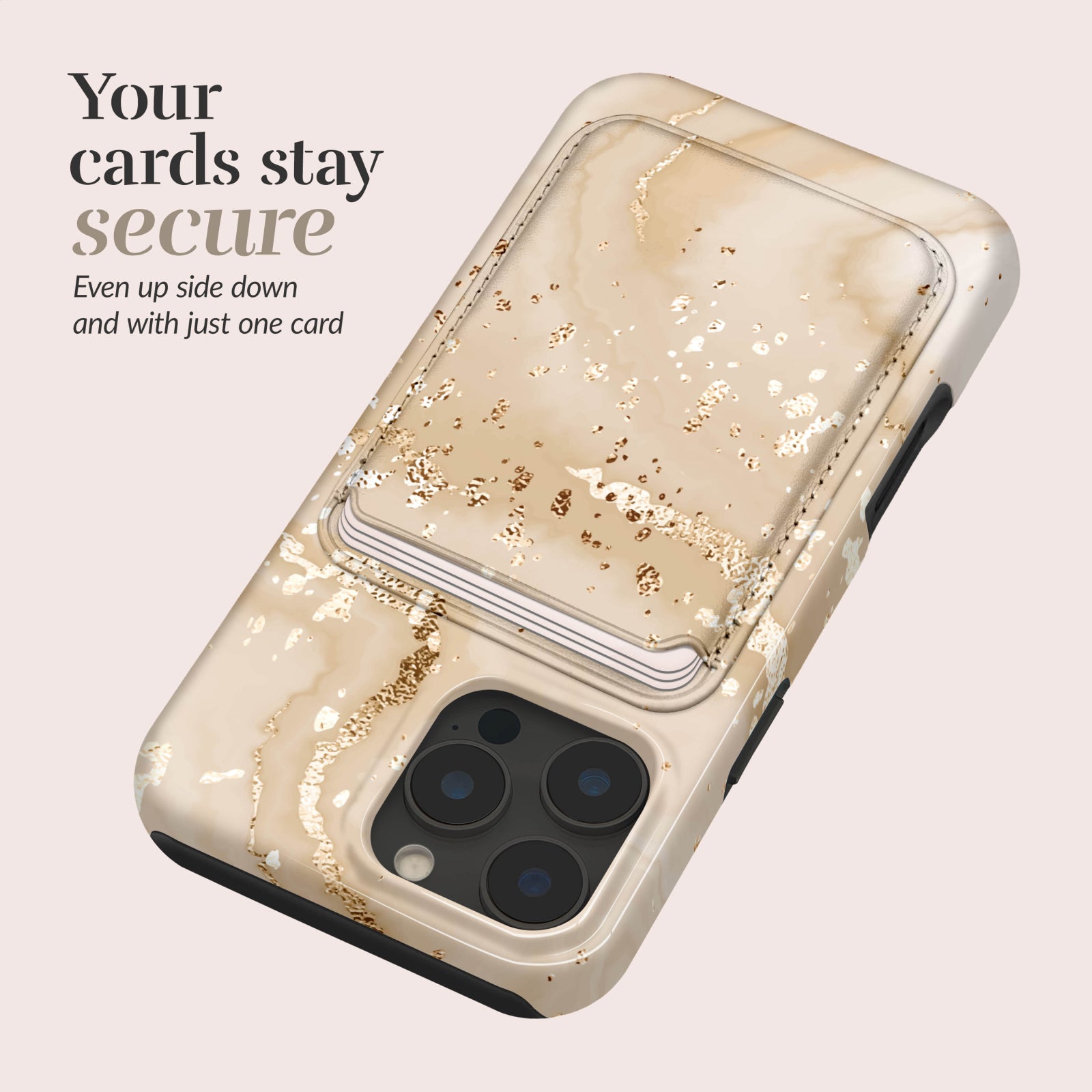MIO Gold Marble Magsafe Compatible Card Holder