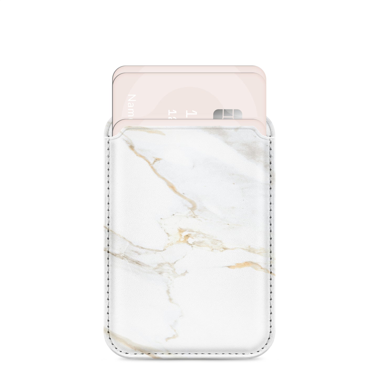 MIO White Marble Magsafe Compatible Card Holder