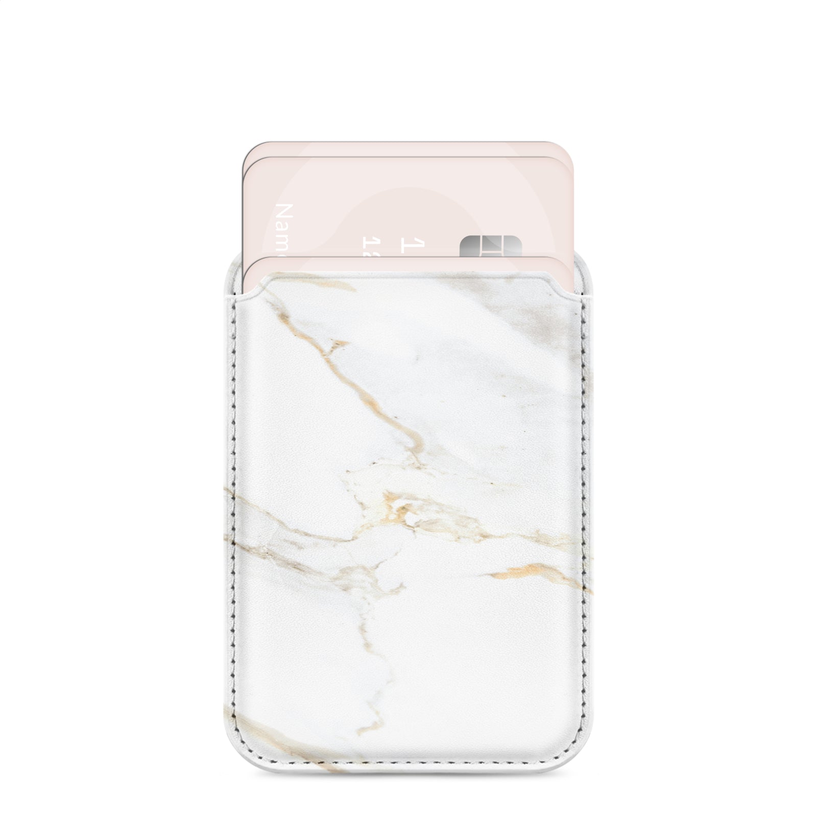 MIO White Marble Magsafe Compatible Card Holder