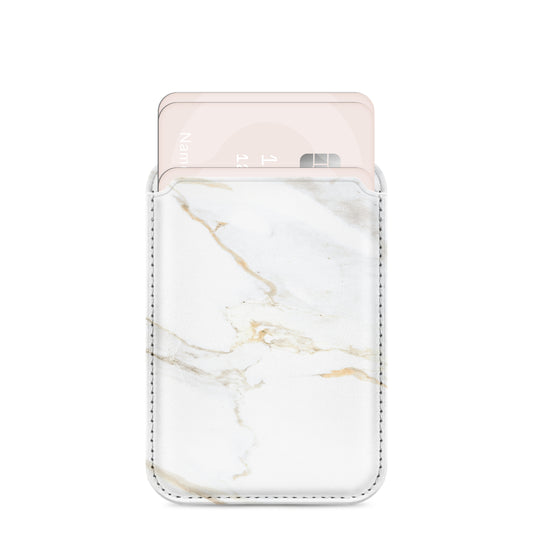 MIO White Marble Magsafe Compatible Card Holder