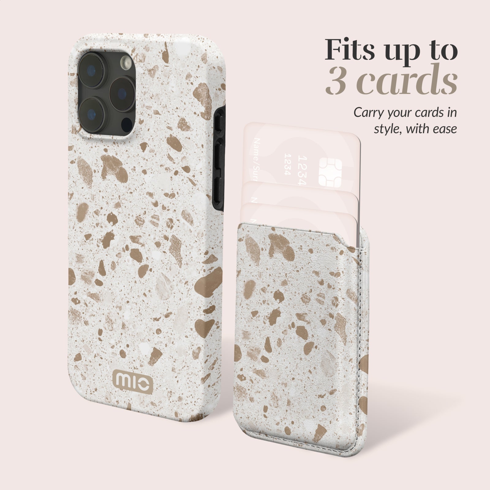 MIO Soft Terrazzo Magsafe Compatible Card Holder