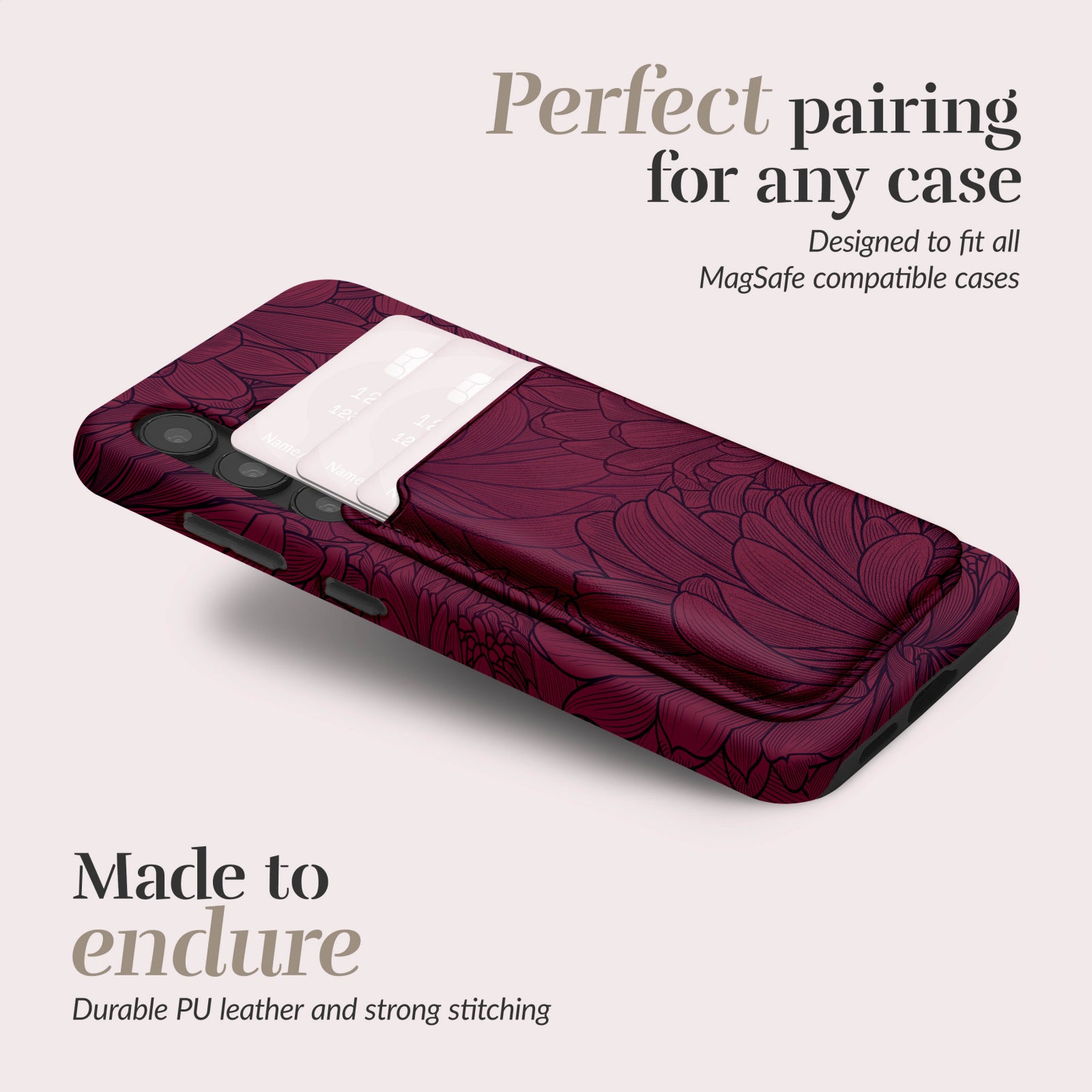 MIO Berry Blooms Magsafe Compatible Card Holder