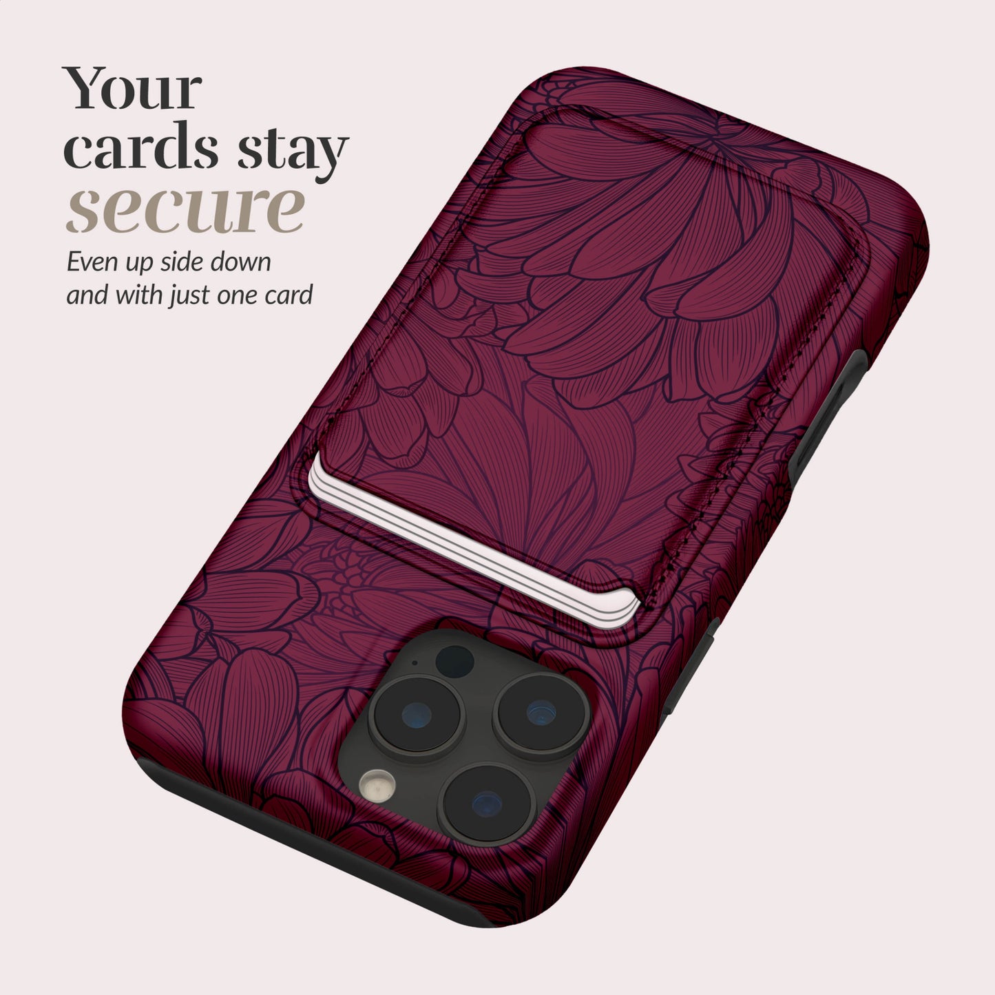 MIO Berry Blooms Magsafe Compatible Card Holder
