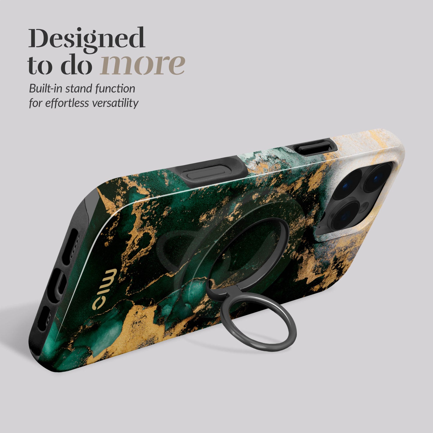 MIO Green Marble MagSafe Compatible Ring Holder