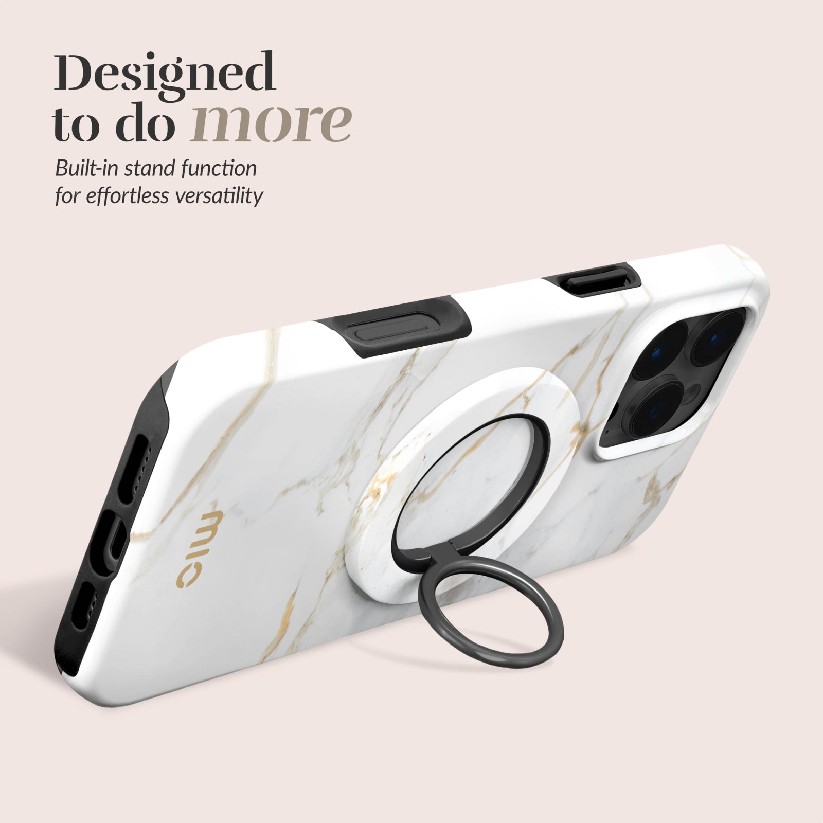 MIO White Marble MagSafe Compatible Ring Holder