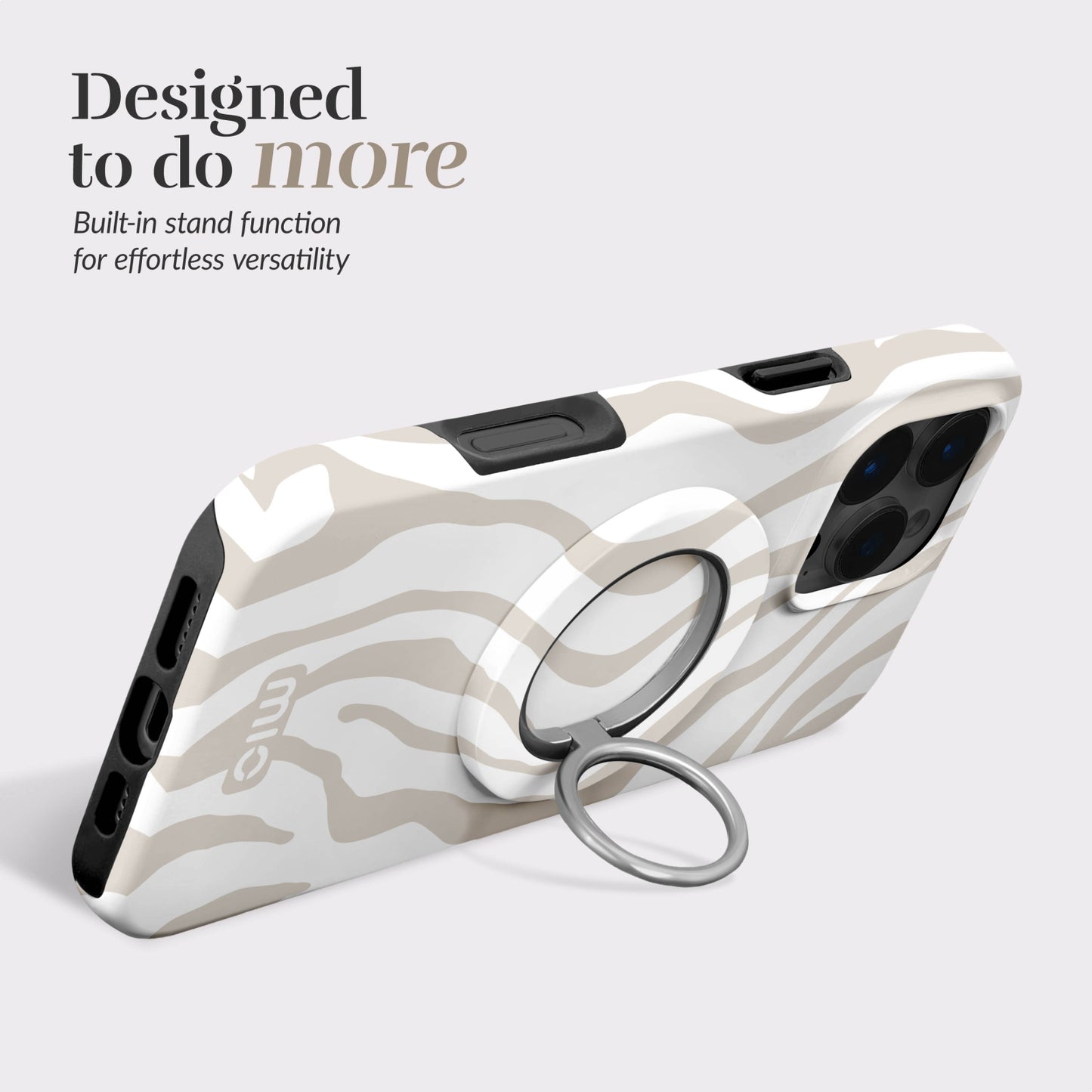 MIO Sandy Zebra MagSafe Compatible Ring Holder