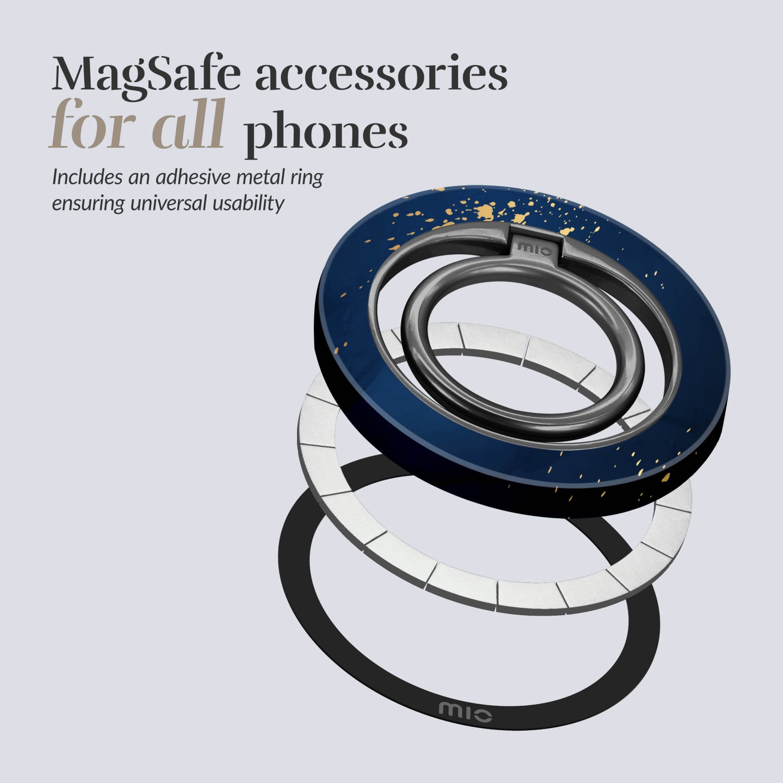 MIO Midnight Sparkle MagSafe Compatible Ring Holder