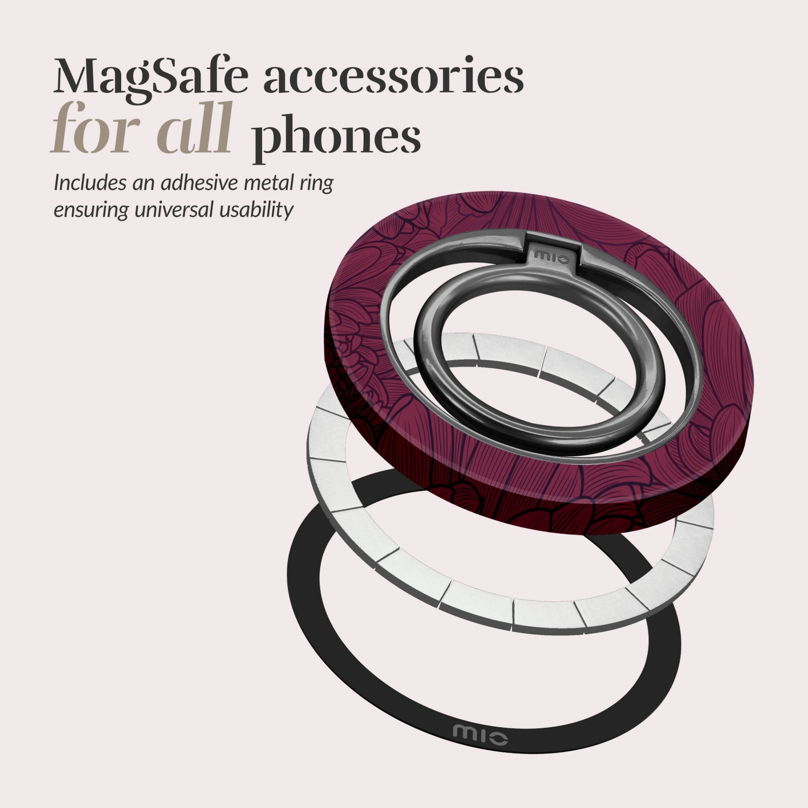 MIO Berry Blooms MagSafe Compatible Ring Holder