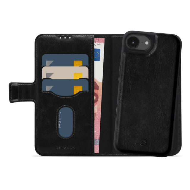 Mobilize 2in1 Magsafe Compatible Gelly Wallet Case Apple iPhone 16e/17e Black