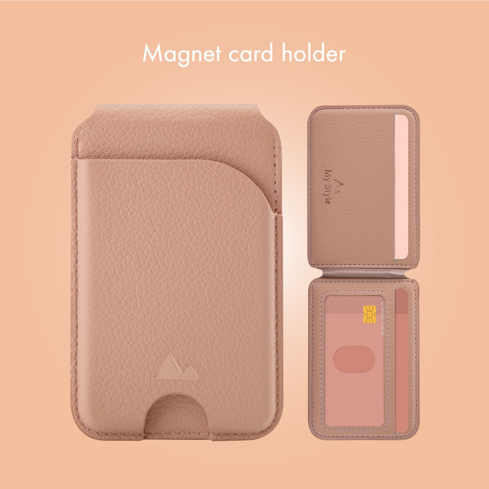 My Style MagSafe Compatible Magnet Card Holder with Stand Function Soft Pink