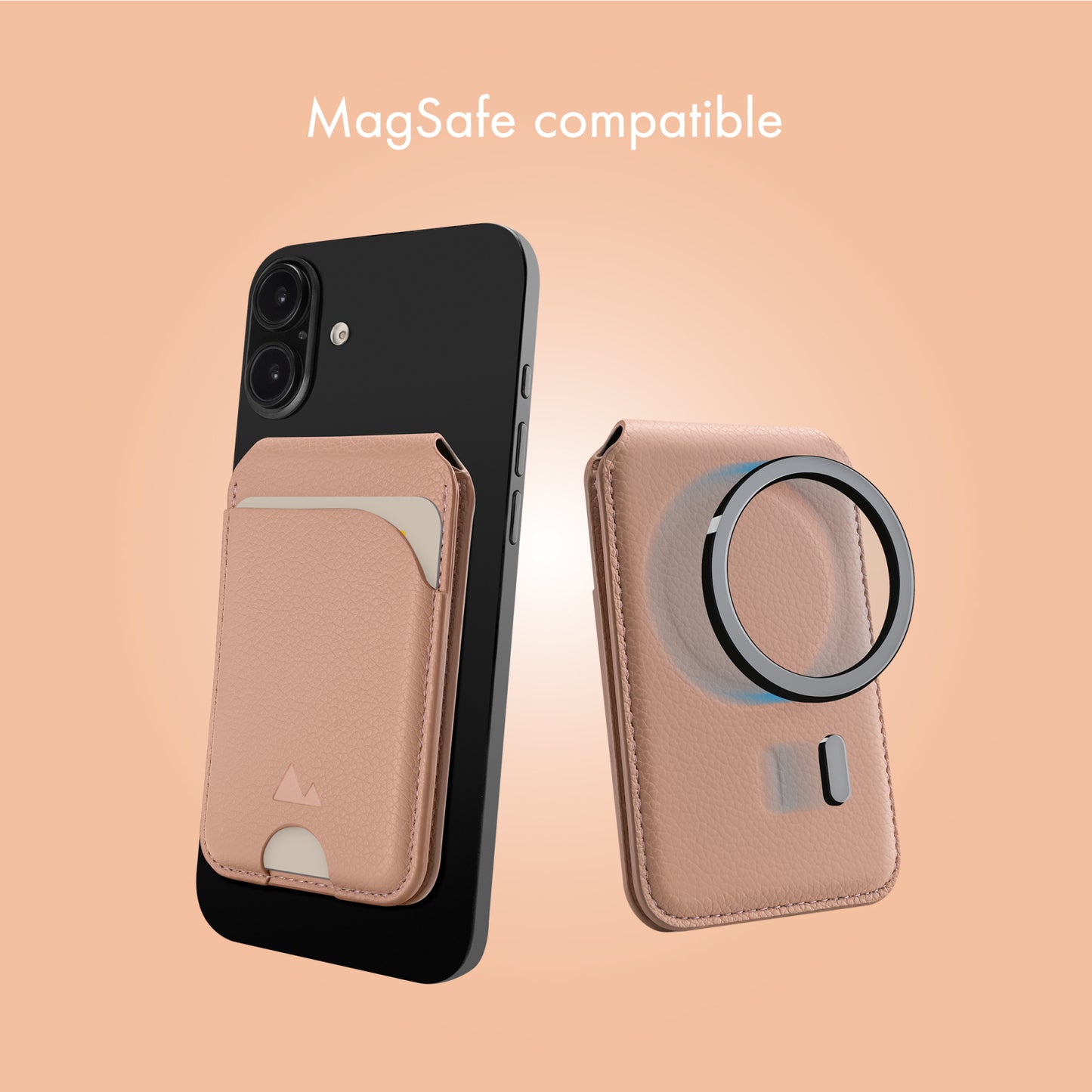 My Style MagSafe Compatible Magnet Card Holder with Stand Function Soft Pink
