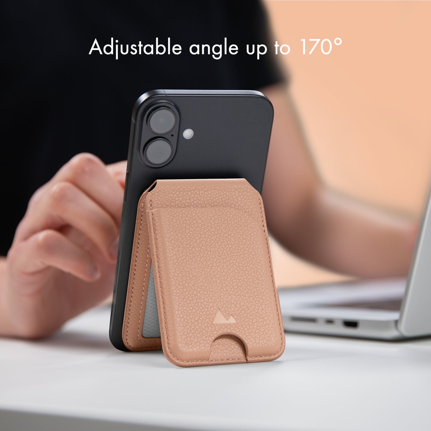 My Style MagSafe Compatible Magnet Card Holder with Stand Function Soft Pink