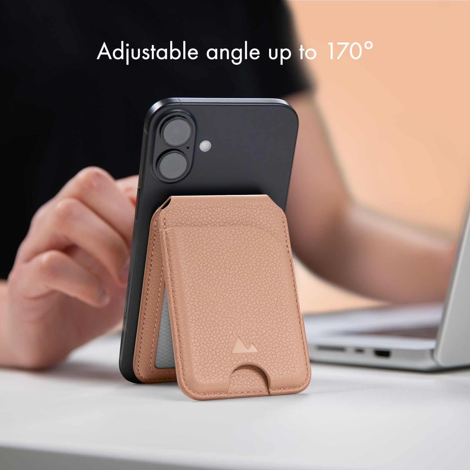 My Style MagSafe Compatible Magnet Card Holder with Stand Function Soft Pink