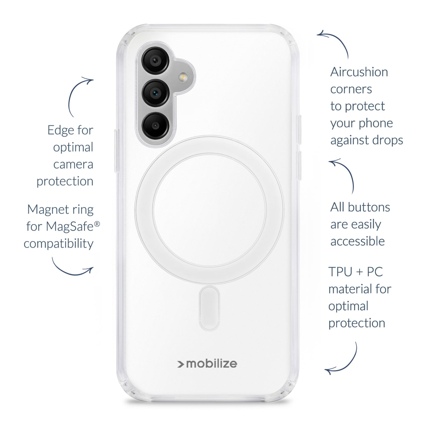 Mobilize Magsafe Compatible Naked Protection Case for Samsung Galaxy S25 Edge 5G Clear