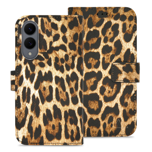 My Style Flex Wallet pour Samsung Galaxy S25 Edge 5G Léopard Sauvage