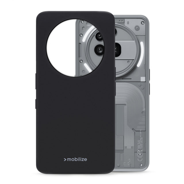 Mobilize Rubber Gelly Case Nothing Phone (3a) Pro Noir Mat