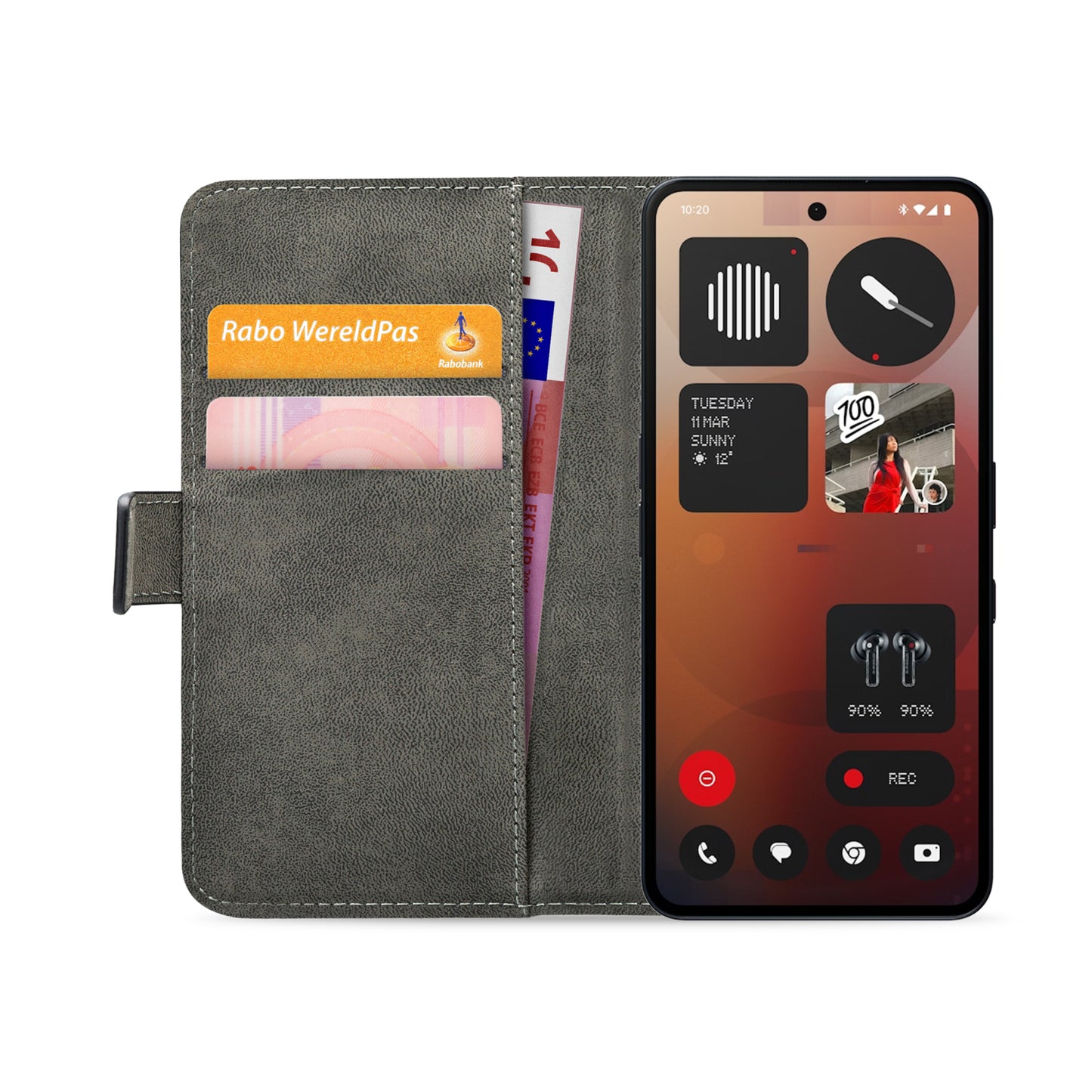 Mobilize Classic Gelly Wallet Book Case Nothing Phone (3a) Pro Black