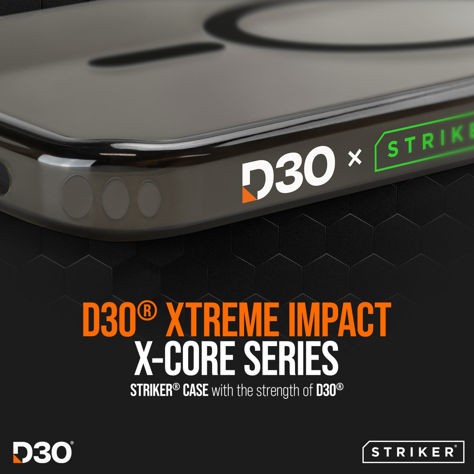 Striker X-Core - D3O Xtreme Impact Mag Case PRO - Black - Apple iPhone 16 Pro Max