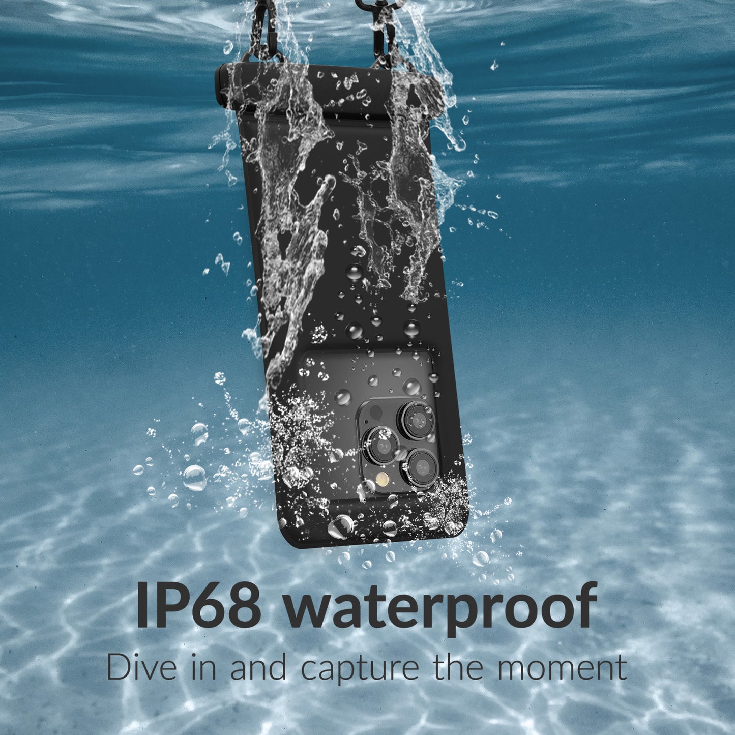 Mobilize Universal Waterproof Floating Bag IP68 incl. Lanyard Black