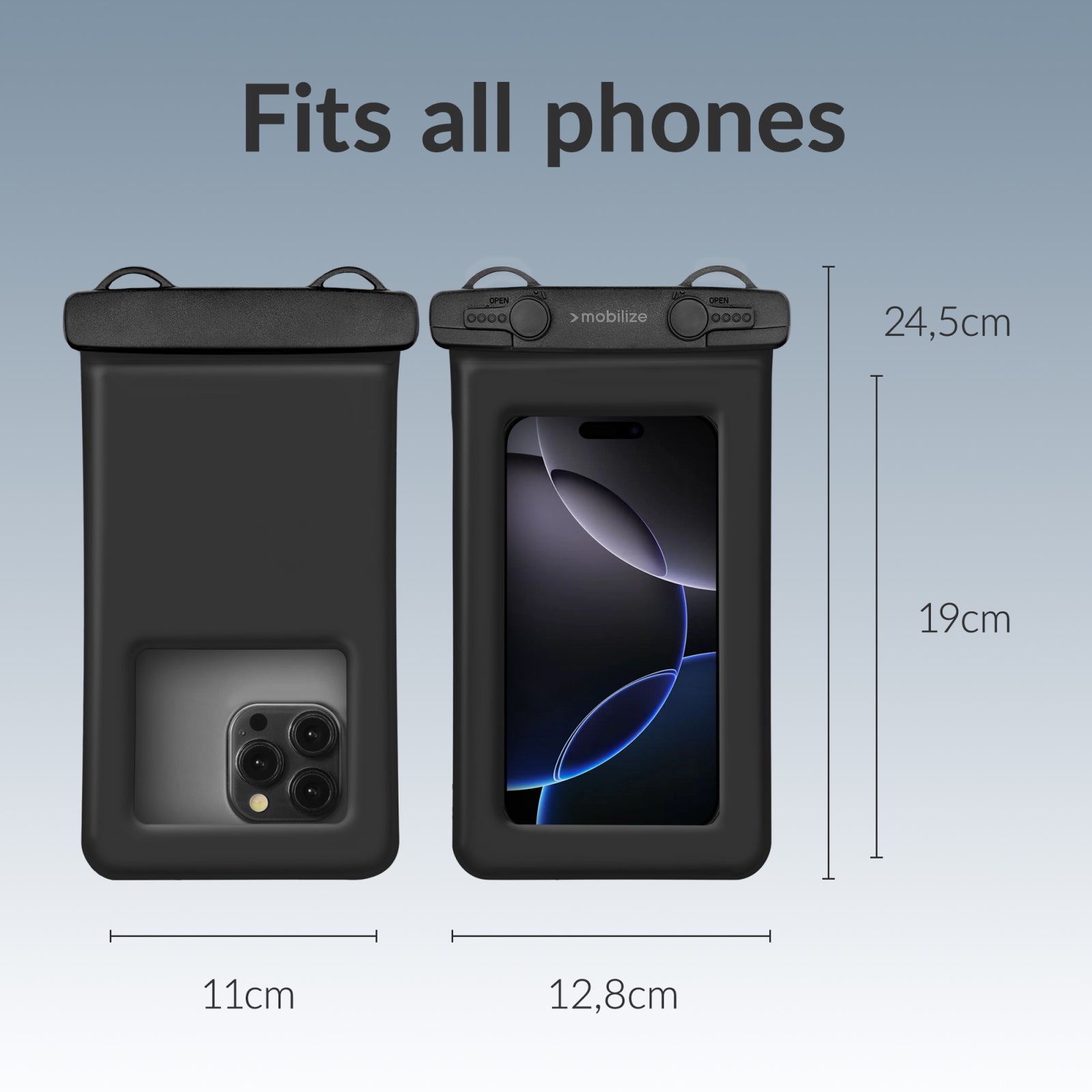 Mobilize Universal Waterproof Floating Bag IP68 incl. Lanyard Black