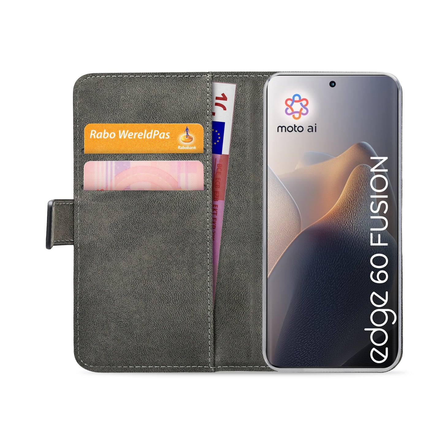Mobilize Classic Gelly Wallet Book Case Motorola Edge 60 Fusion Black