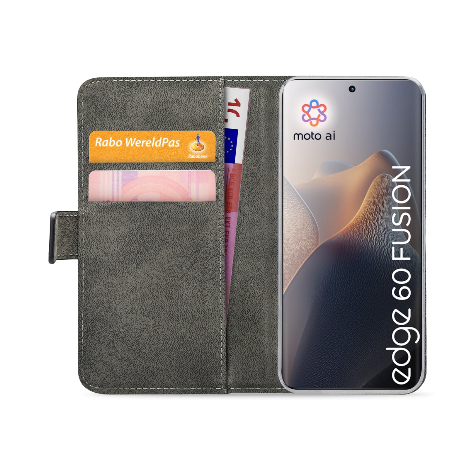 Mobilize Classic Gelly Wallet Book Case Motorola Edge 60 Fusion Black