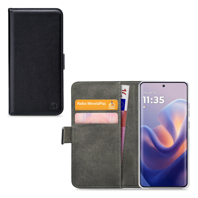 Mobilize Classic Gelly Wallet Book Case Motorola Edge 60 Pro Schwarz