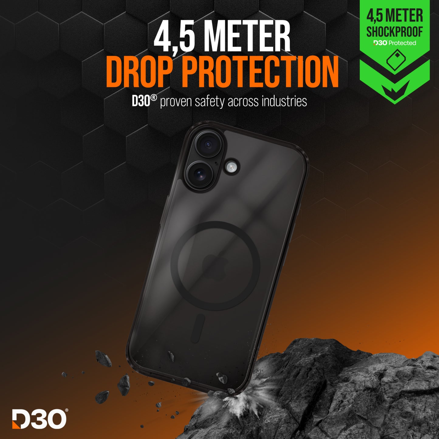 Striker X-Core - D3O Xtreme Impact Mag Case PRO - Black - Apple iPhone 17