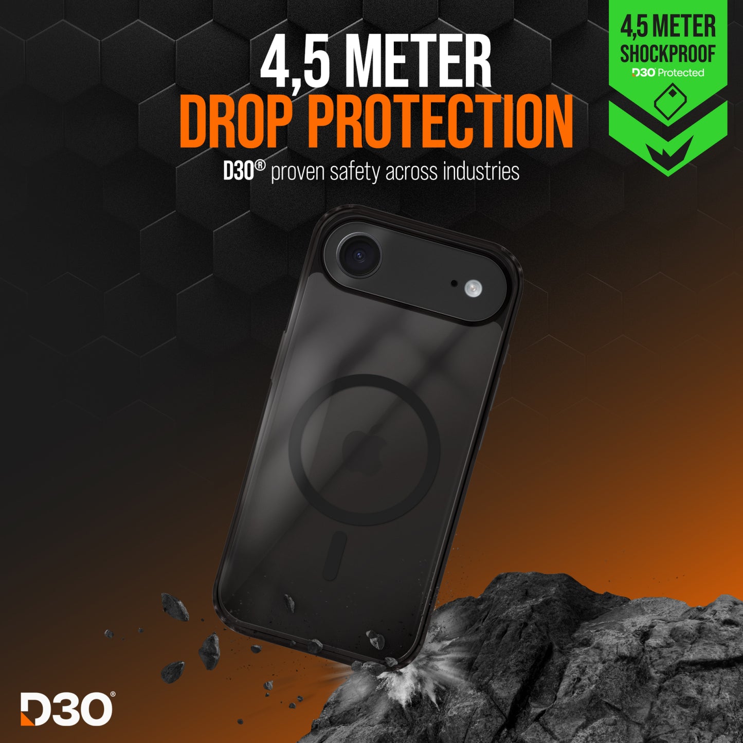 Striker X-Core - D3O Xtreme Impact Mag Case PRO - Black - Apple iPhone Air