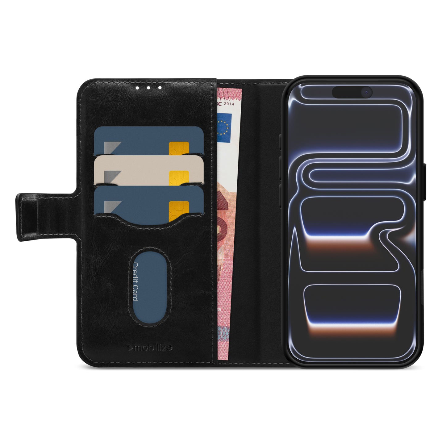Mobilize 2in1 Magsafe Compatible Gelly Wallet Case Apple iPhone 17 Pro Black