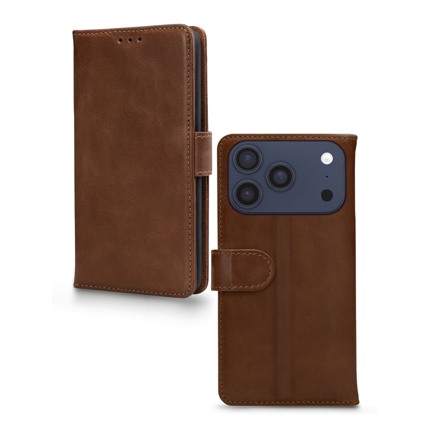 Mobilize Leather Wallet Apple iPhone 17 Pro Brown