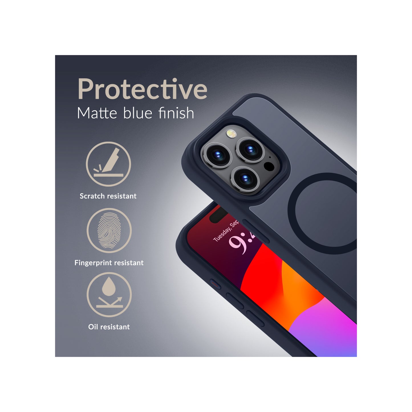 Mobilize MagSafe Compatible Hybrid Pro Case Apple iPhone Air Blue