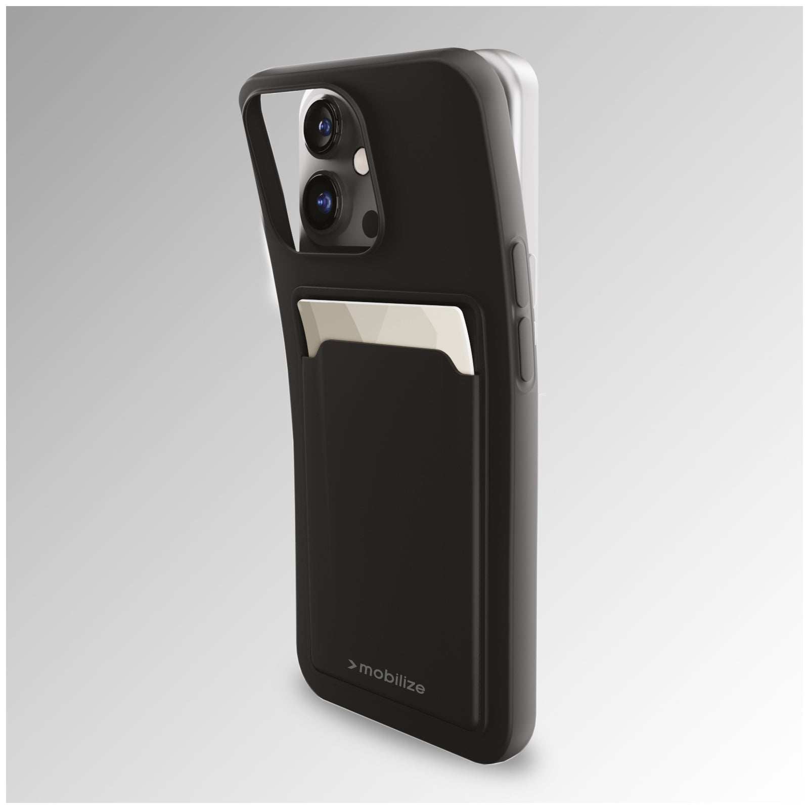 Mobilize Rubber Gelly Card Case Apple iPhone 17 Pro Matt Black
