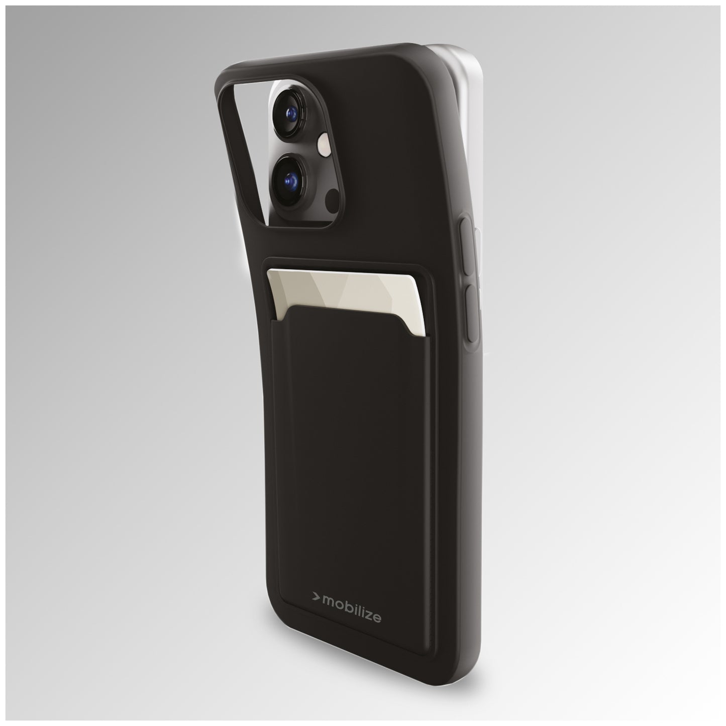 Mobilize Rubber Gelly Card Case Apple iPhone 17 Pro Max Matt Black
