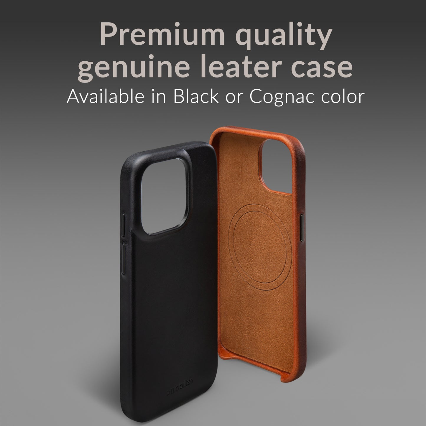 Mobilize Magsafe Compatible Premium Leather Case Apple iPhone 17 Pro Black