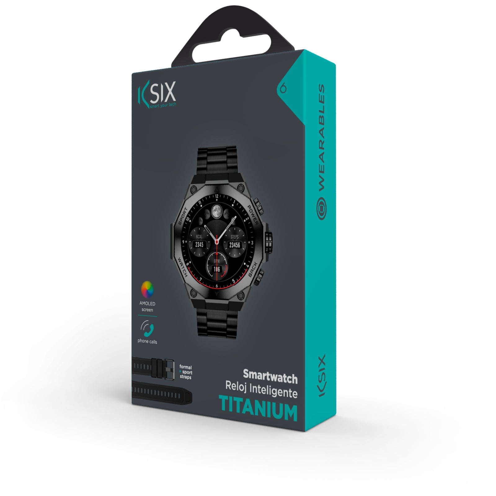 KSIX Smartwatch Titanium Black