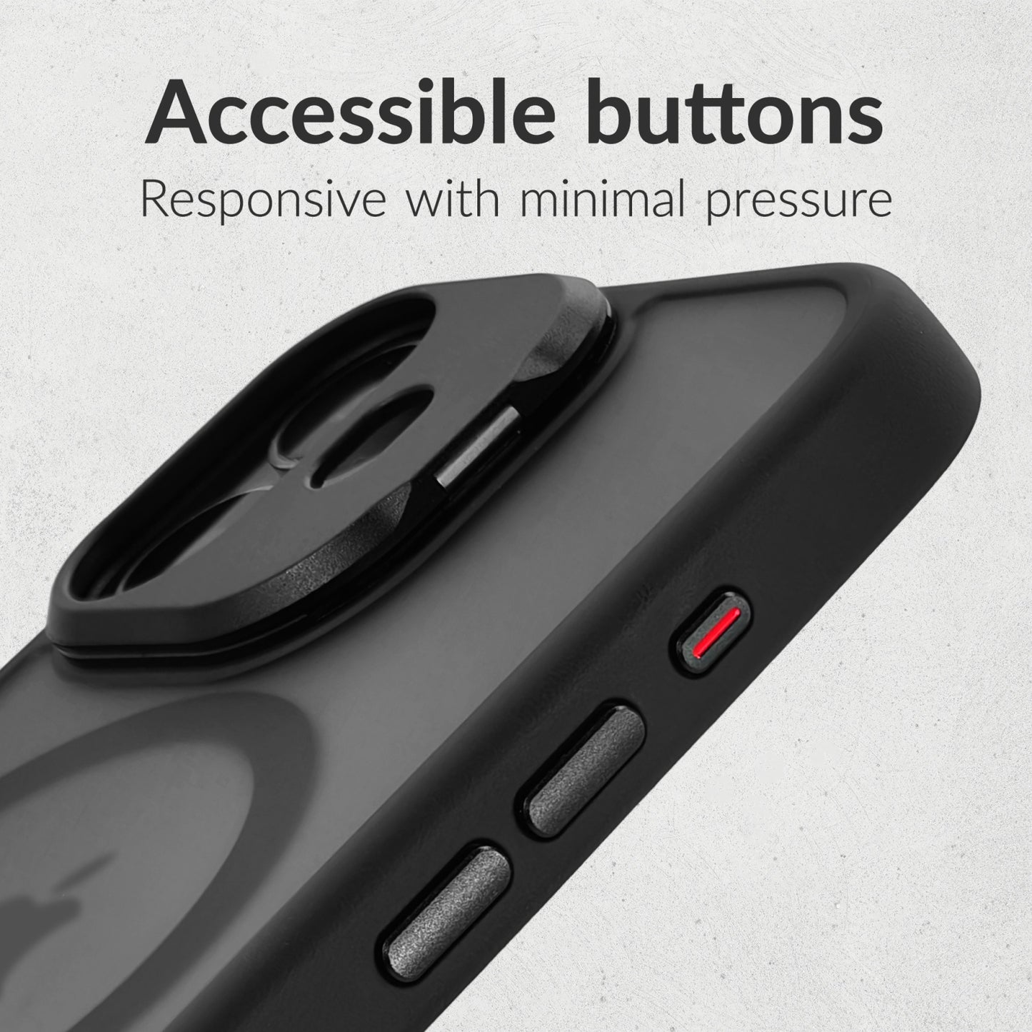 Mobilize MagSafe Compatible Hybrid Pro Case with Camera Stand Apple iPhone 16 Black