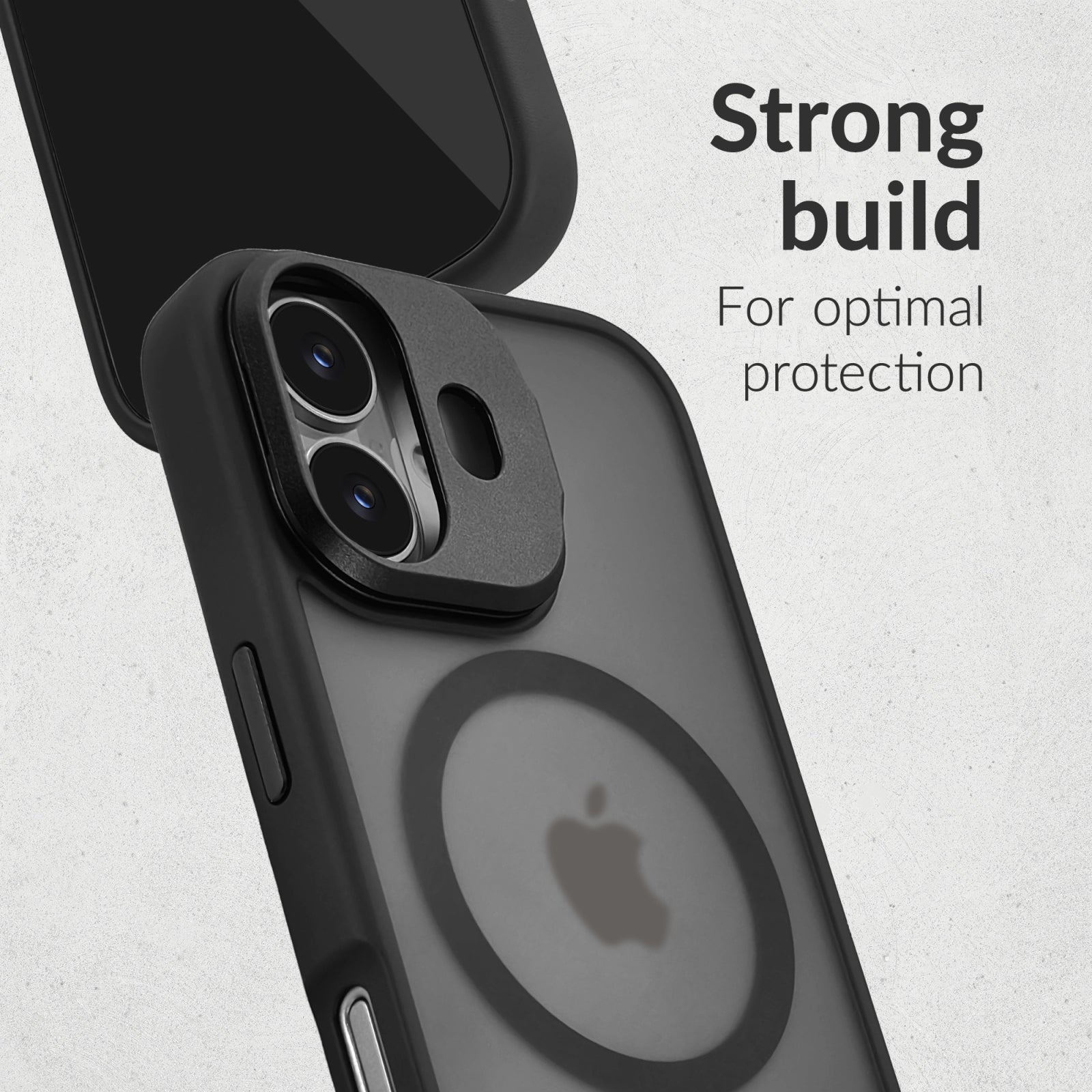 Mobilize MagSafe Compatible Hybrid Pro Case with Camera Stand Apple iPhone 16 Black
