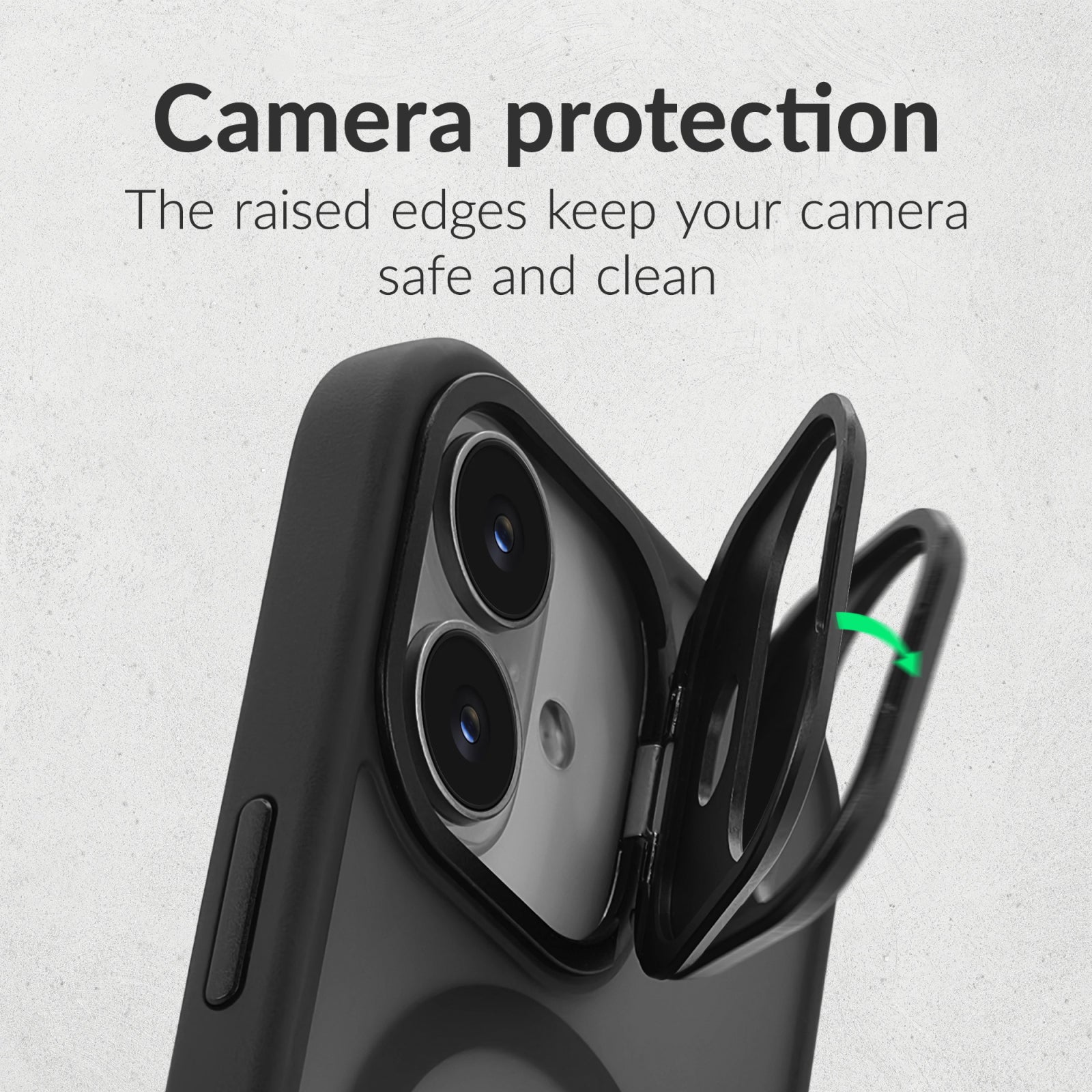 Mobilize MagSafe Compatible Hybrid Pro Case with Camera Stand Apple iPhone 16 Black