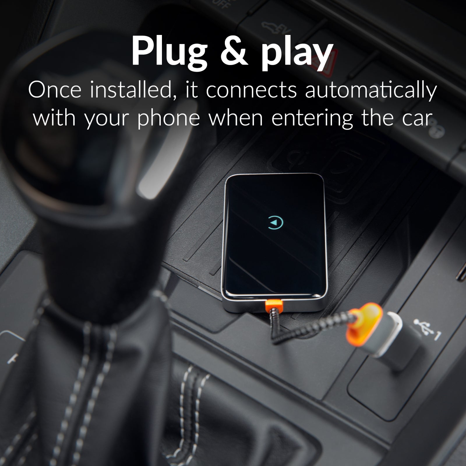 Mobilize Premium 2in1 Adapter for Wireless Apple Carplay/Android Auto Black