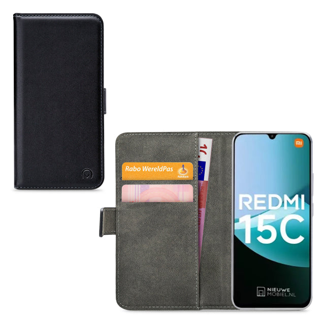 Mobilize Classic Gelly Wallet Book Case Xiaomi Redmi 15C 4G/5G Schwarz