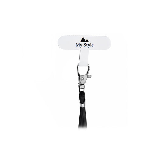 My Style Nylon Patch for Lanyard 5 Pieces - White  (No metal ring)