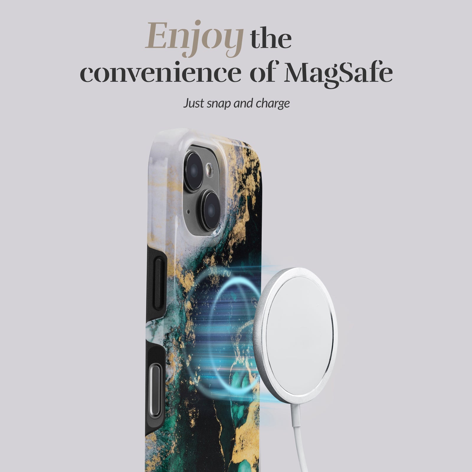 MIO Green Marble Magsafe Compatible for iPhone 17