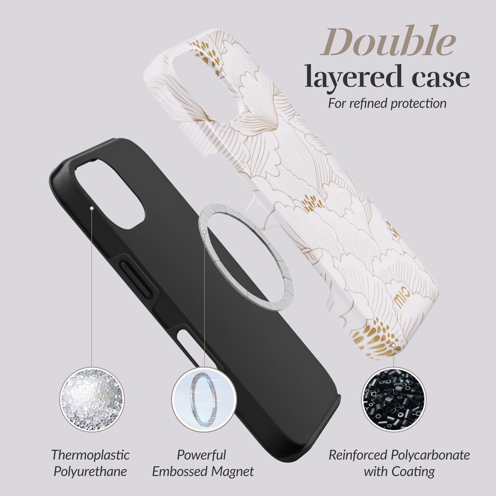 MIO White Roses Magsafe Compatible for iPhone 17 Pro