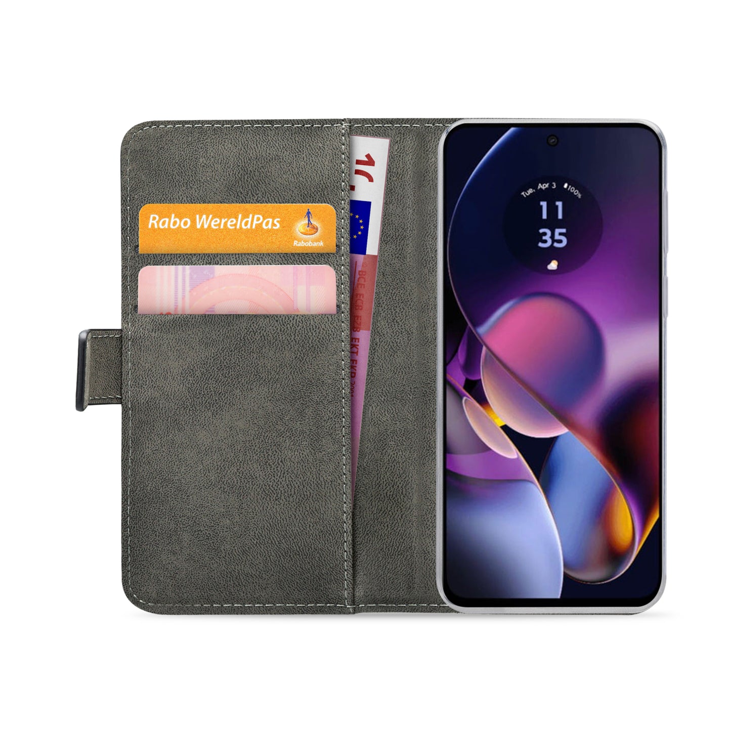 Mobilize Classic Gelly Wallet Book Case Motorola Moto G54 Power Black